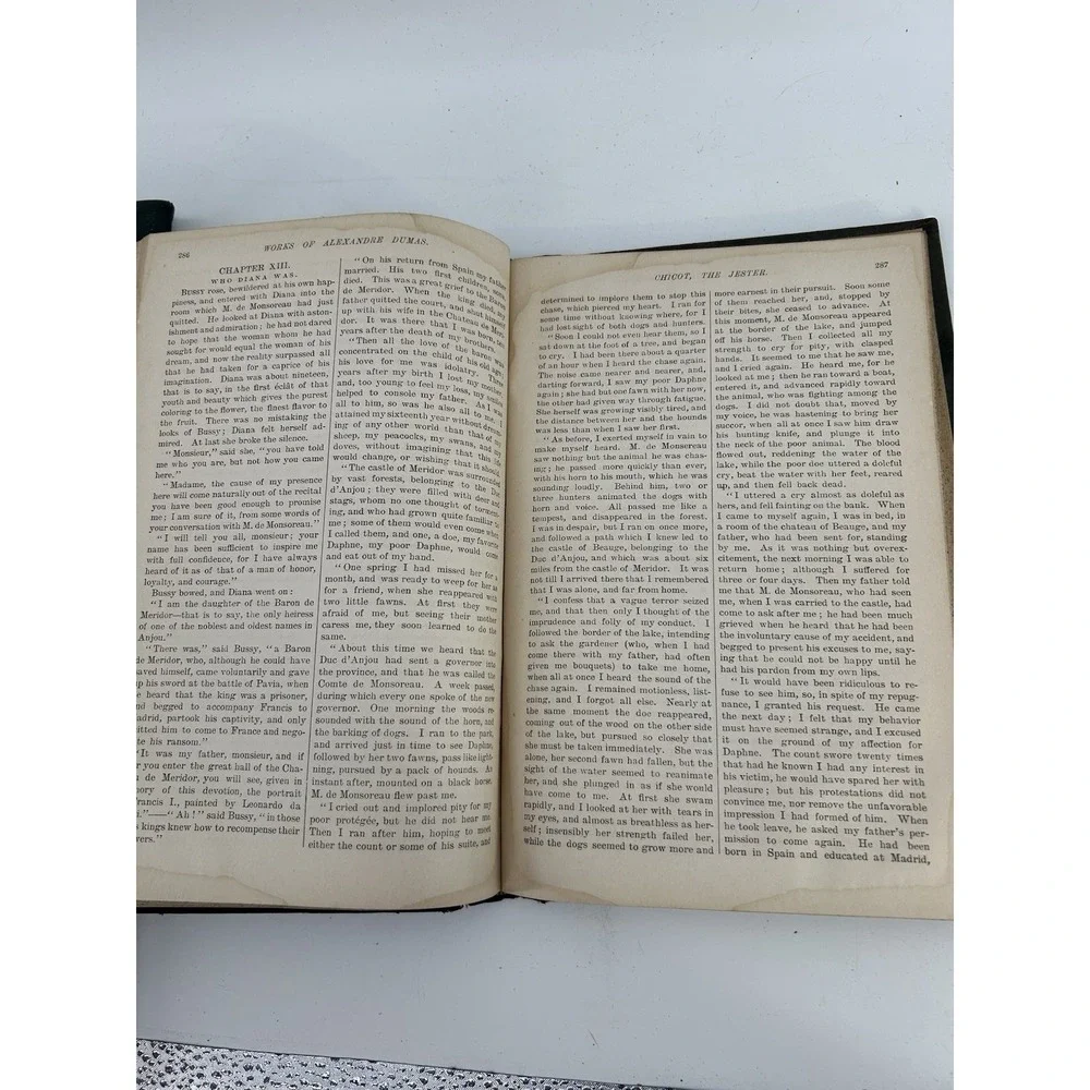 Antique 1893 The Works of Alexander Dumas Hardcover Books Volumes 5 6 & 8